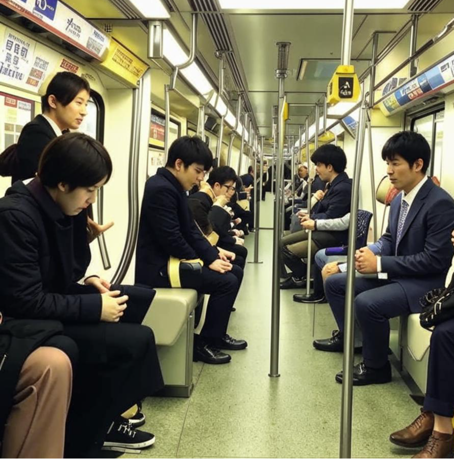 В метро полная тишина