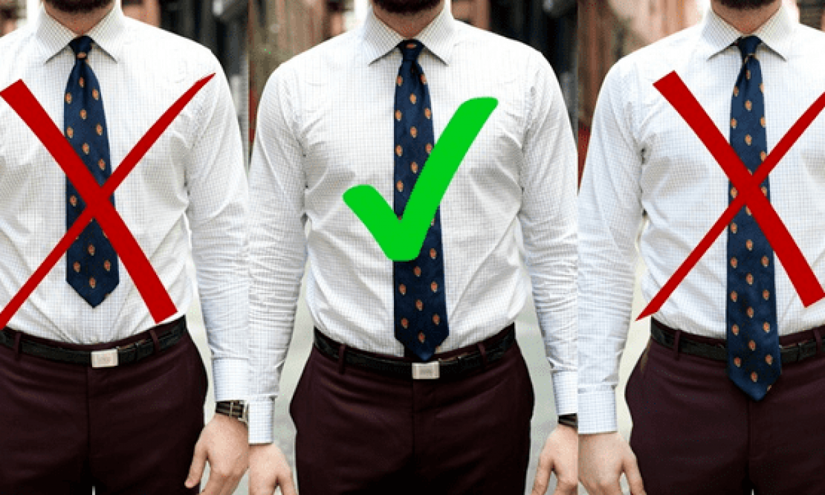 Длина галстука - важный элемент!