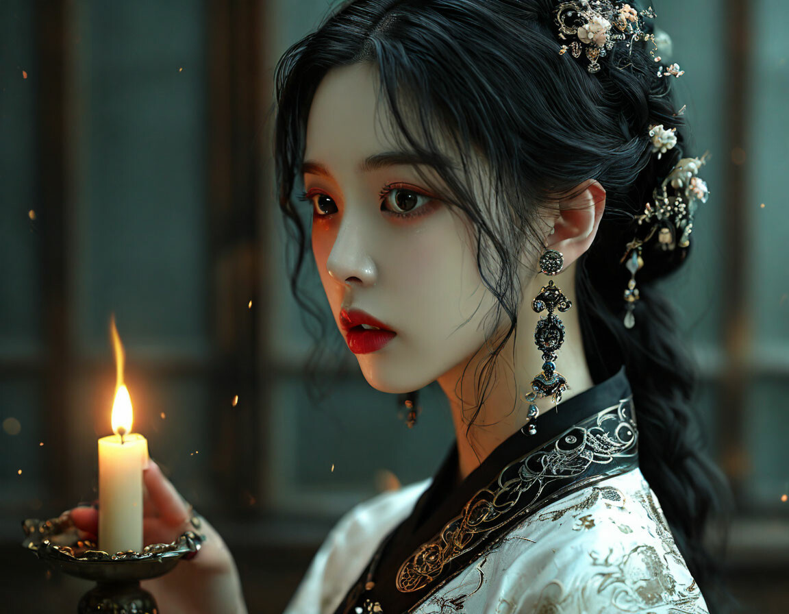 Алые губы, черные волосы... 