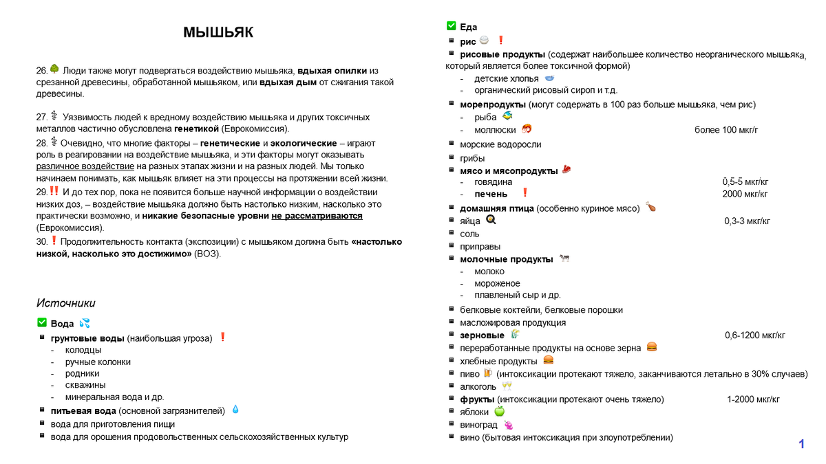 Источники мышьяка