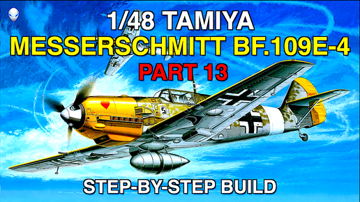 Сборка модели самолета 1/48 Tamiya Messerschmitt Bf.109E-4 Часть 13: Нанесение верхнего камуфляжного цвета RLM 02