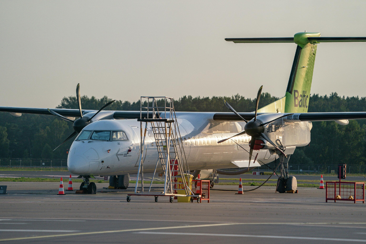 Самолет латвийской авиакомпании airBaltic © Sputnik