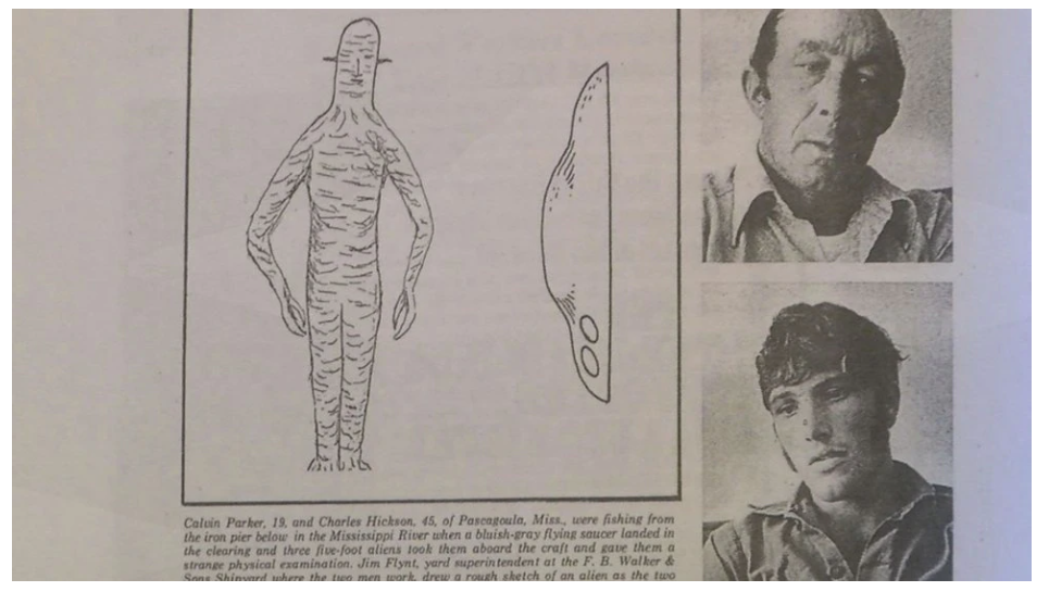 Внешний вид пришельца. Рисунок Хиксона. Фото: скриншот wlox.com