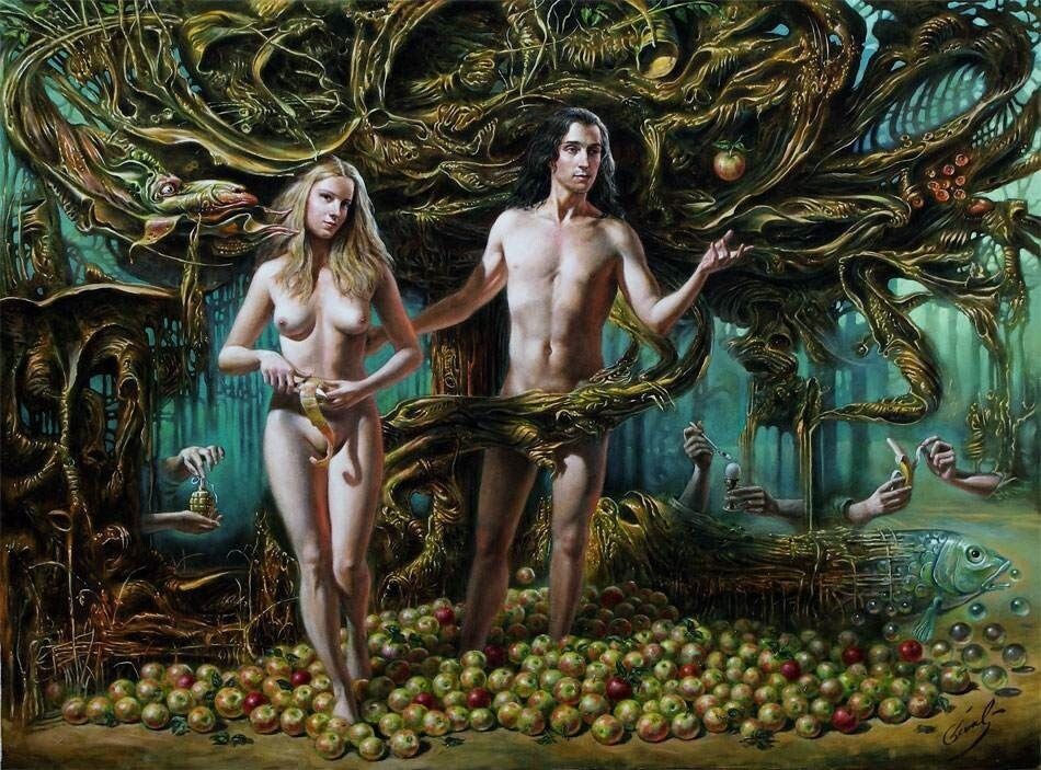 Картина художника Михаила Хохлачева / Michael Cheval под названием " Шепот взрыва (Whisper of Explosion)