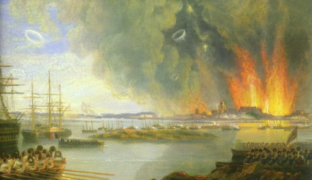 1854, 17 октября (5 октября по старому стилю): Соединенный англо-французский флот приступил к первой бомбардировке Севастополя.