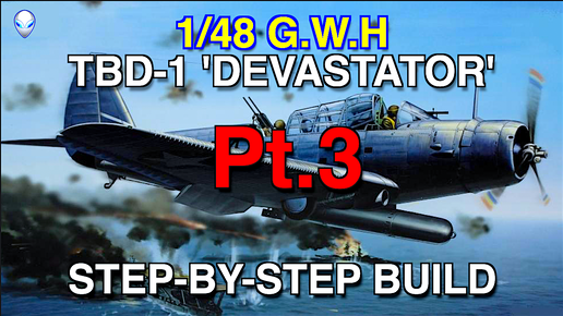 Сборка модели самолета 1/48 G.W.H. Douglas TBD-1 Devastator Часть 3: Окраска деталей интерьера кабины