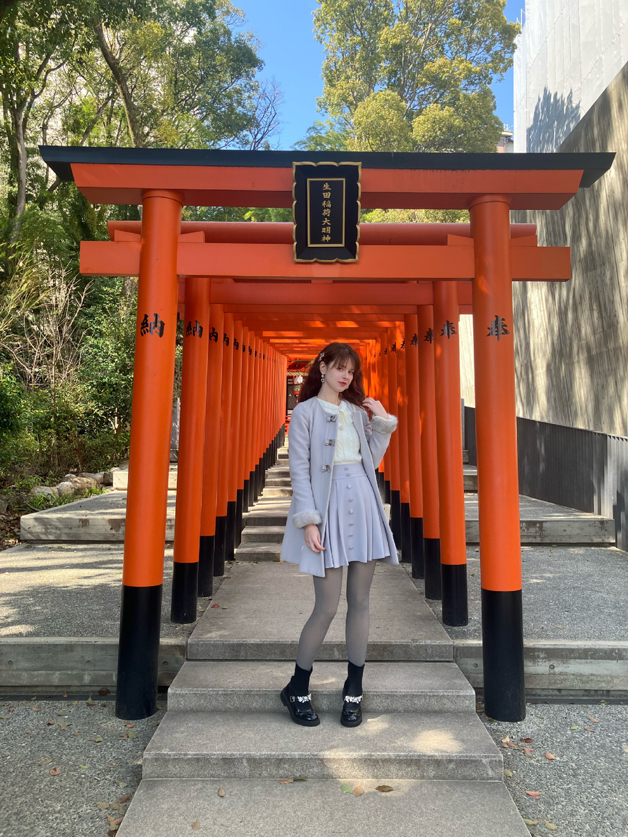 Автор блога в храме Ikuta Jinja в Кобэ