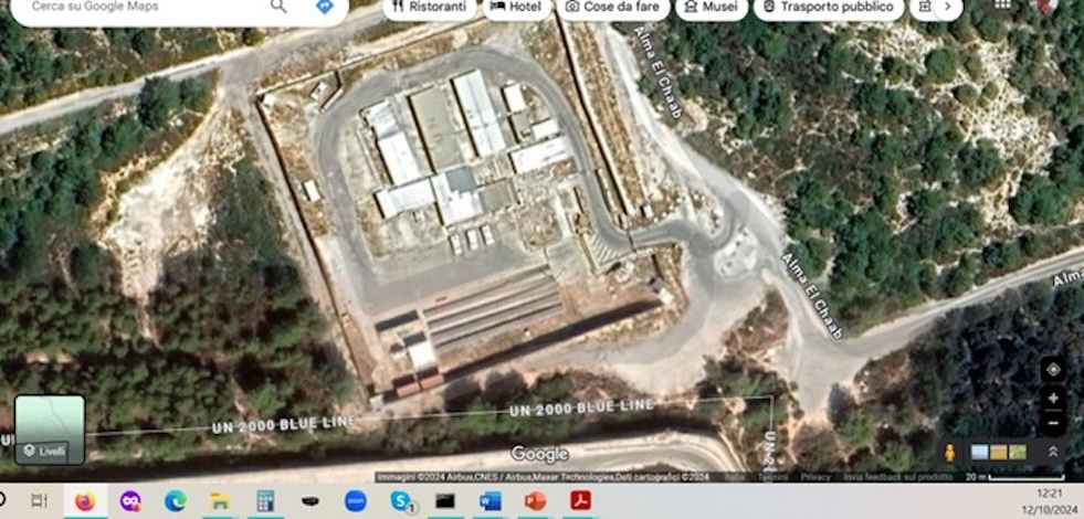 Пост ООН 131 на спутниковом снимке, сделанном нами с помощью Google Maps