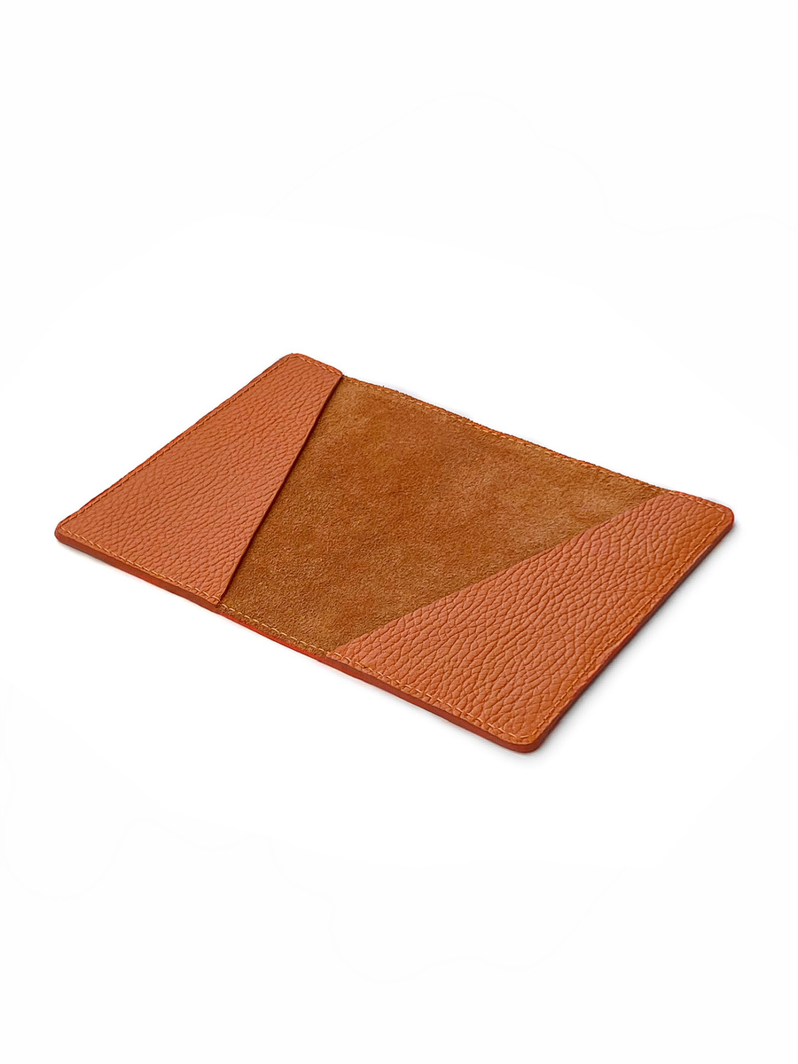 Обложка для паспорта из натуральной кожи orange