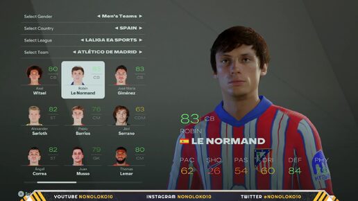 FC25 LaLiga EA Sports - лица игроков и их рейтинг