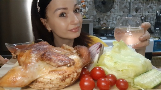 Мукбанг🐓ТАБАКА🍖#обжор#мукбанг#неасмр#