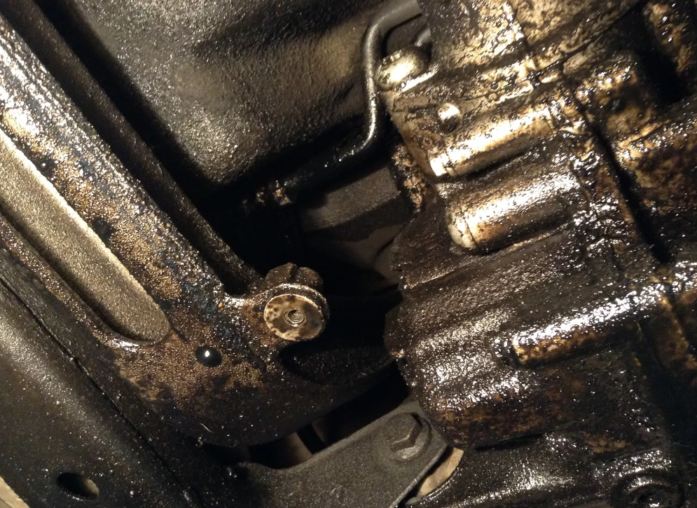 Так выглядит двигатель с которого течет масло. Источник фото drive2.ru