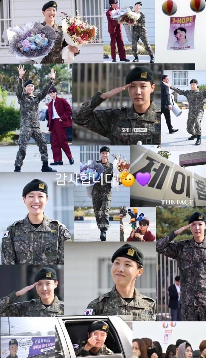 Хосок на своей странице в соцсети сторис, поблагодарил всех, кто его тепло встретил из армии