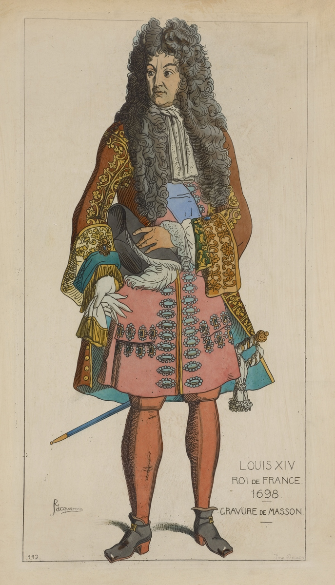 Людовик XIV, иллюстрация, Франция, ок. 1869 г. Нью-Йоркская публичная библиотека. Общественное достояние