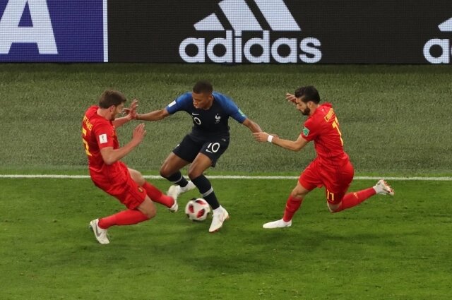    Килиан Мбаппе на Чемпионате мира по футболу в СПб. Фото:  www.globallookpress.com