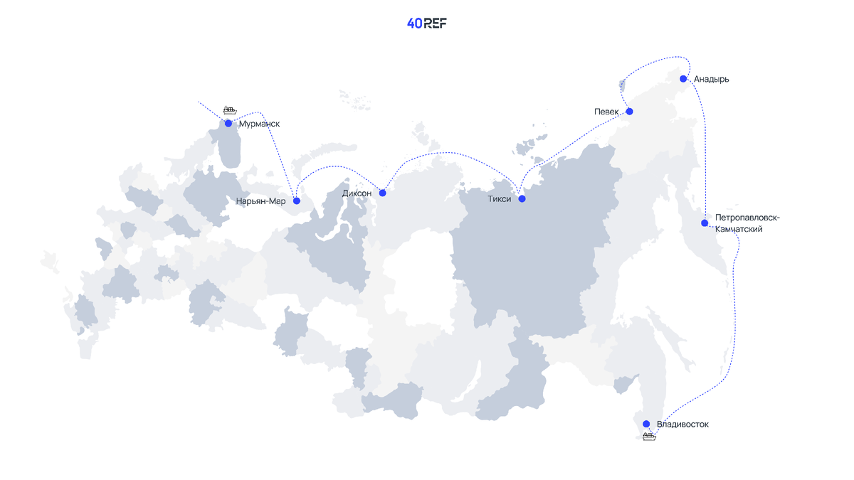 Карта северного морского пути