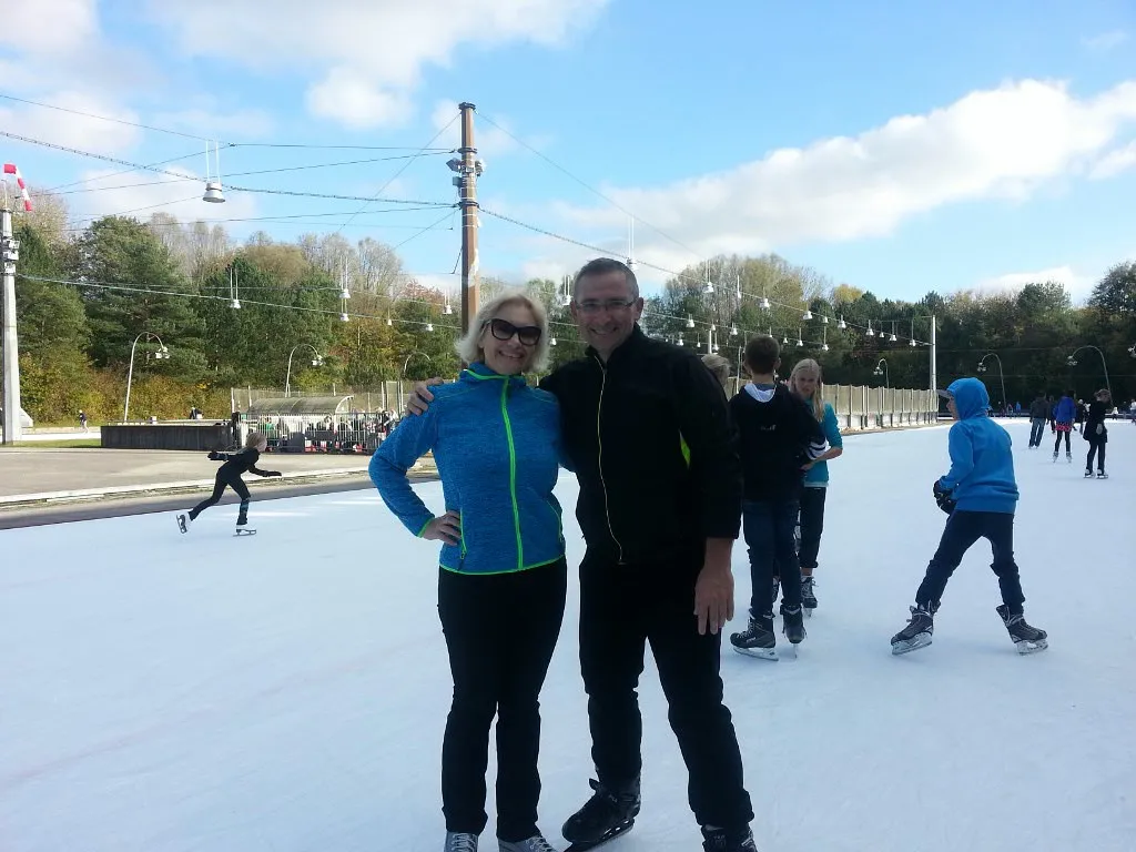 с мужем на катке, Мюнхен, сезон 2014-2015