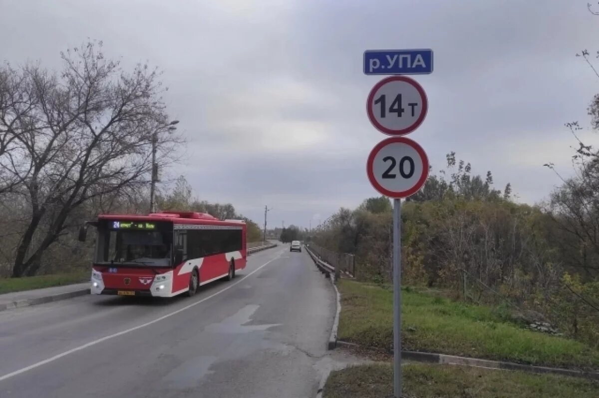    На одном из ключевых мостов Тулы ограничили скорость и нагрузку на ось