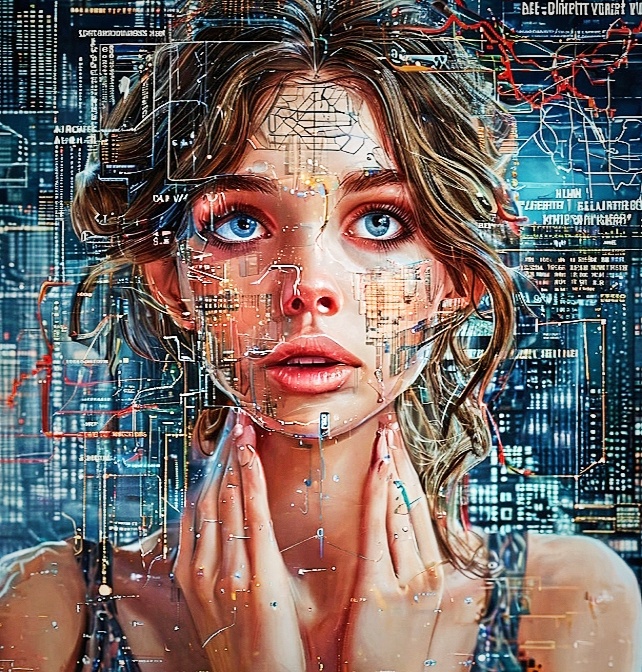 Как устроен мозг человека для запоминания информации. Девушка запоминает большой объём данных.