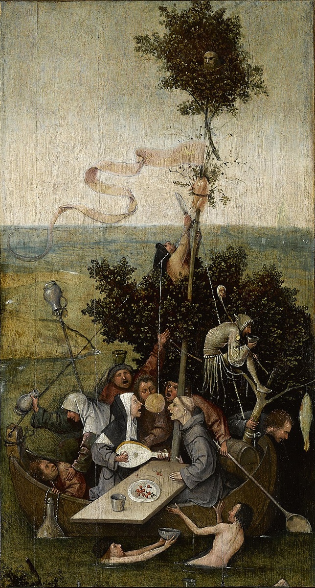 Иероним Босх «Корабль дураков» (1500). Доска, масло. 58×33 см
Musée du Louvre, Paris, France