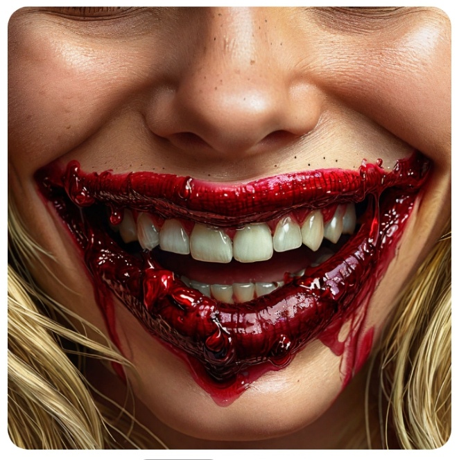 Девушка на фото обьелась черешни. Черешня содержит мелатонин, так что смело лопайте ее на ночь, только не на голодный желудок, замучаетесь унитаз удивлять.