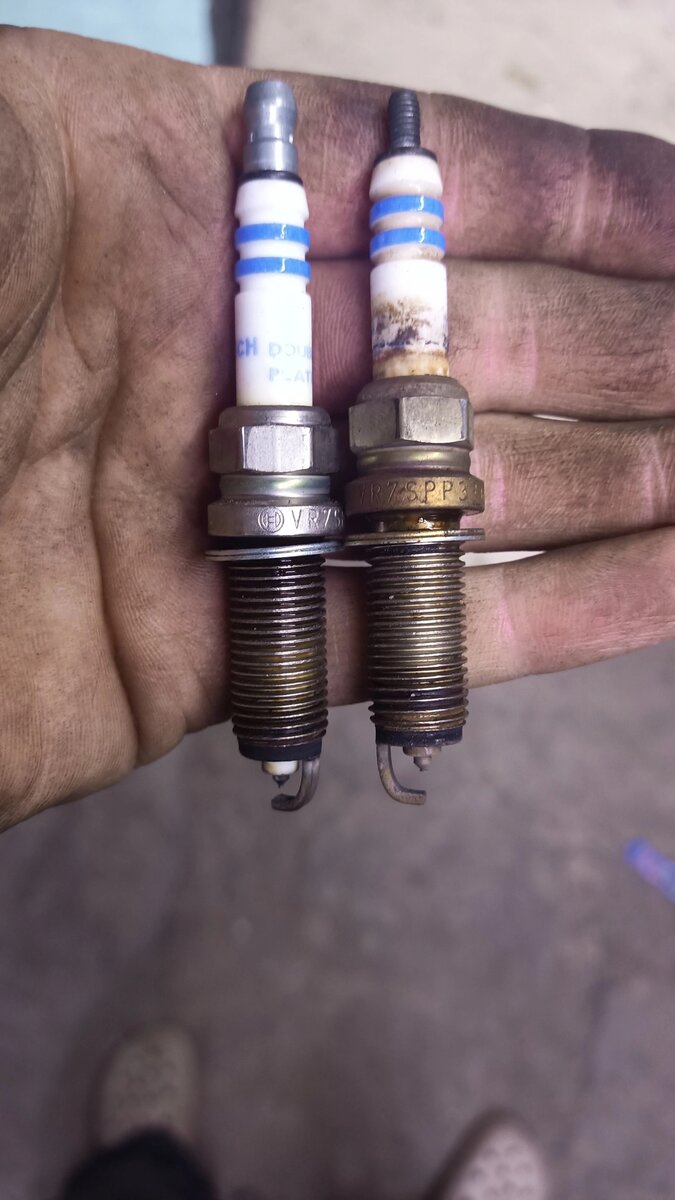 Изолятор свечи вмести с электродом ушел вверх. Привет пропуски зажигания