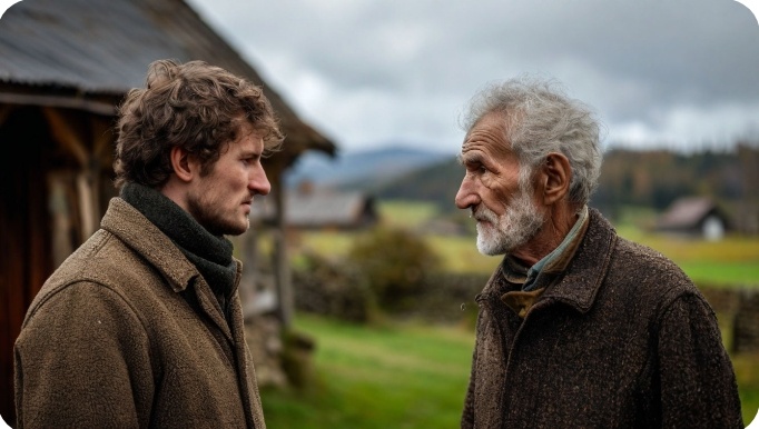 Руслан и его пожилой отец Михаил 