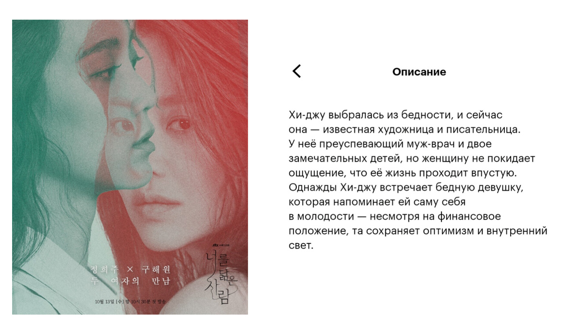 Описание сериала «Человек, похожий на тебя» на Кинопоиске