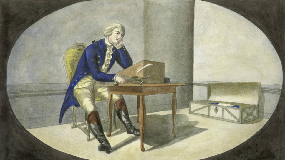 Неизвестный художник. Рисунок по мотивам романа «Страдания юного Вертера», конец XVIII века.📷Фото: Goethe-Museum