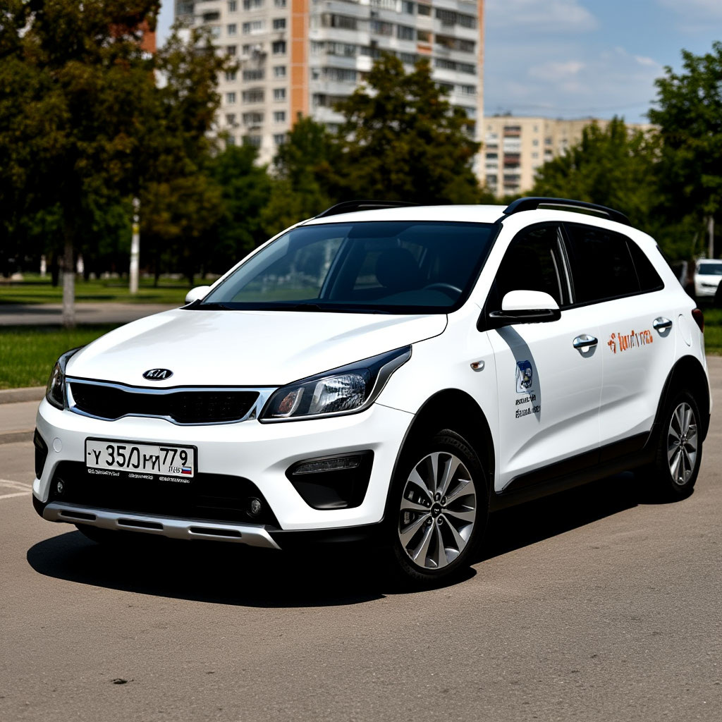 Первым автомобилем в каршеринге стал похожий «Киа Рио», но другого цвета.