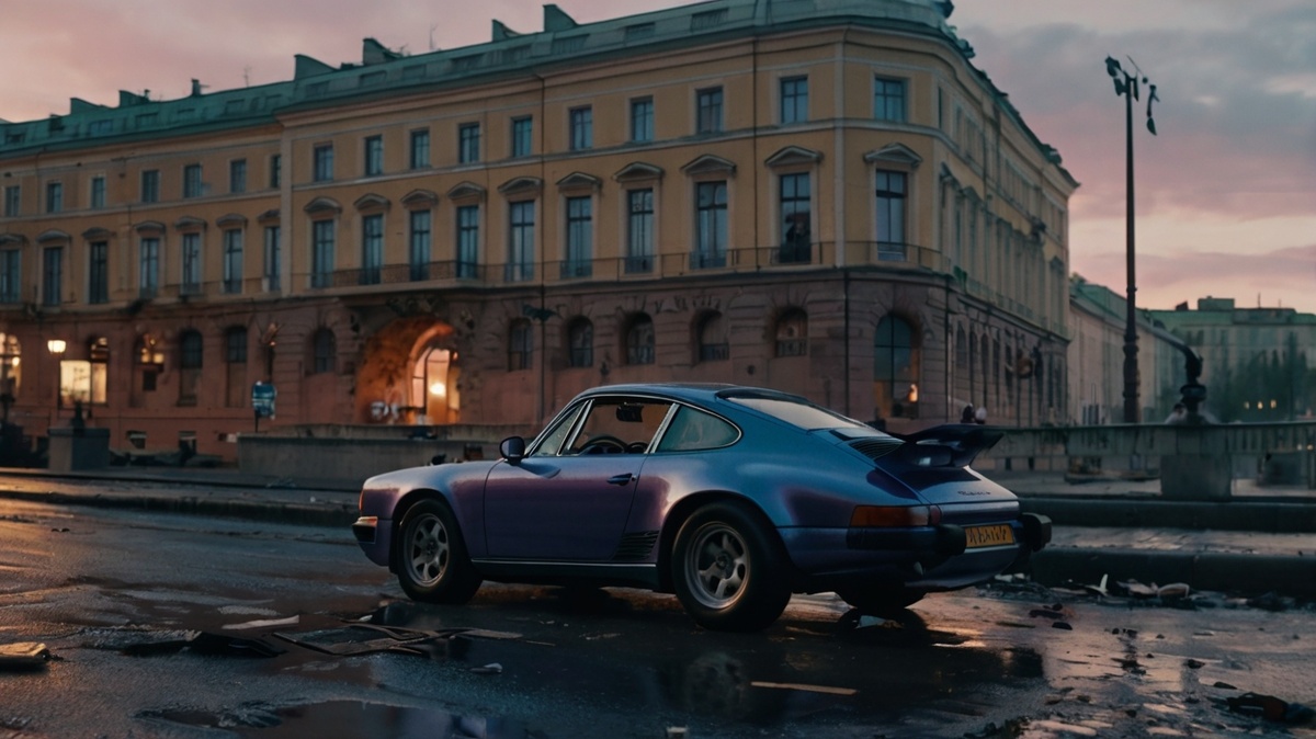 Leonardo_Kino_XL: A_cinematic_scene_set_in_the_evening_at_the_Fontanka_River