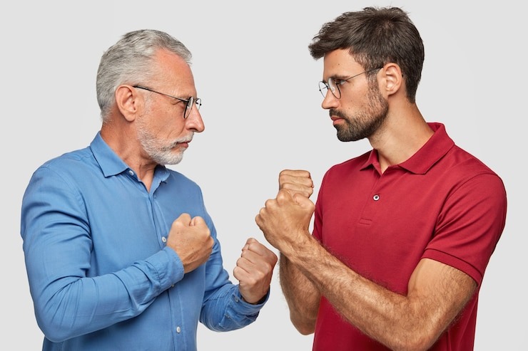 https://img.freepik.com/free-photo/sideways-shot-two-men-competitors-look-seriously-each-other-keeps-hand-clenched-fists-ready-fight-can-t-share-common-business-stand-against-white-wall-people-competition_273609-16180.jpg?t=st=1729245768~exp=1729249368~hmac=717a6628eec94d95e268df22ac26c0043e3166c5e2232ee6aa4fc1a07309ccd0&w=740