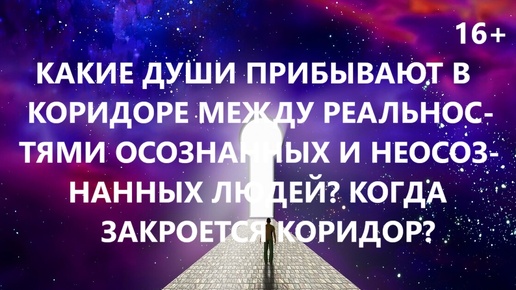 Какие души прибывают в коридоре между реальностями осознанных и неосознанных людей на Земле? Когда закроется коридор?