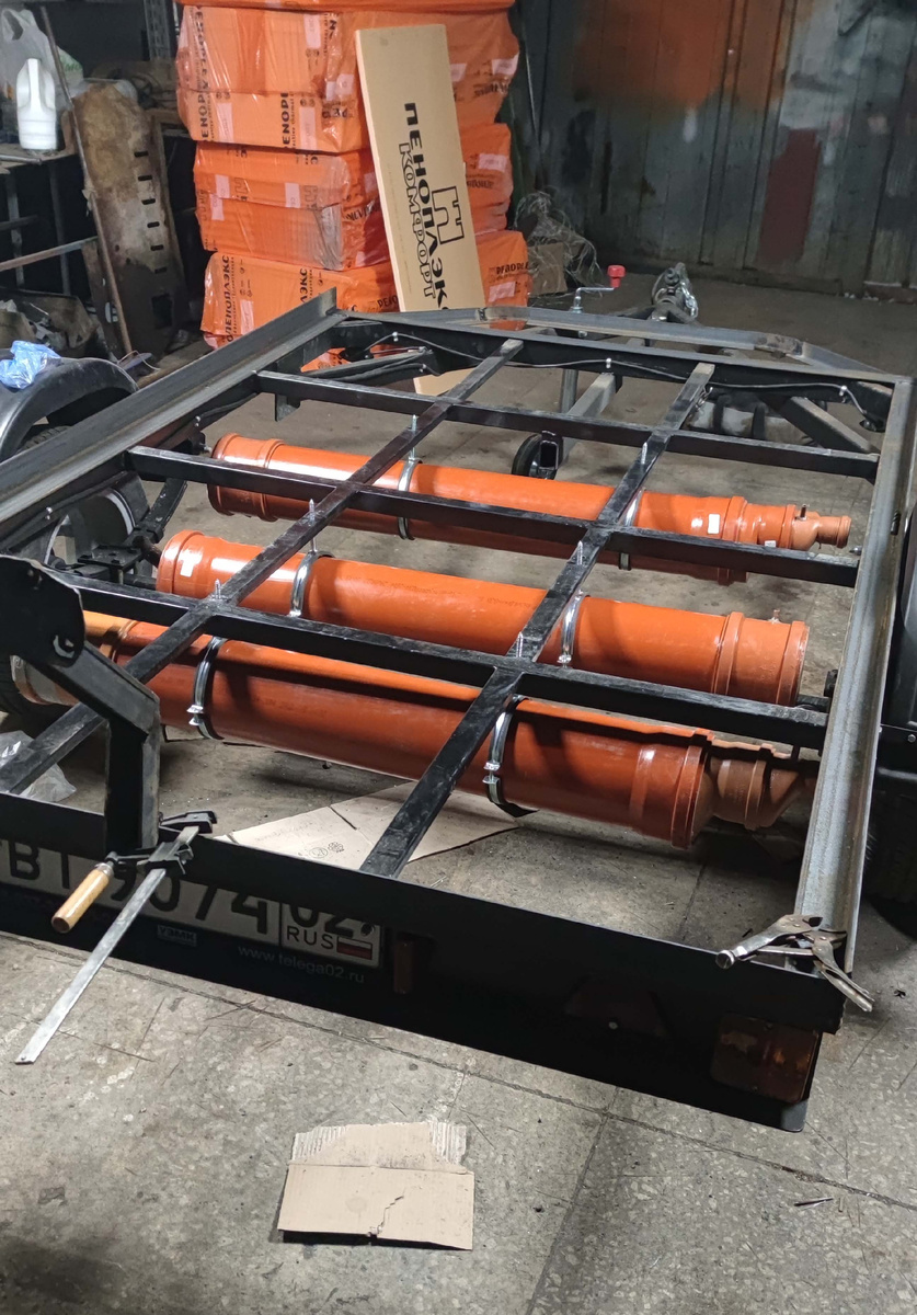 Съемная рама из угольника на 65 мм, для кемпера.