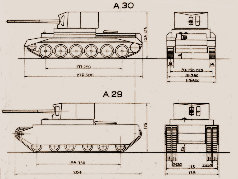 Чертёж-схема истребителя танков "Challenger". Фотография в свободном доступе.