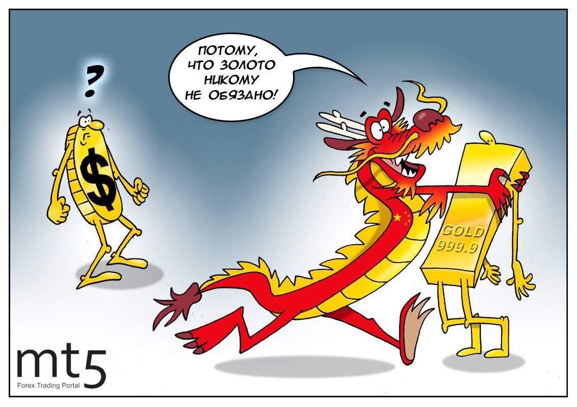 Китай скупает золото. источник фото - https://clck.ru/3E2njo