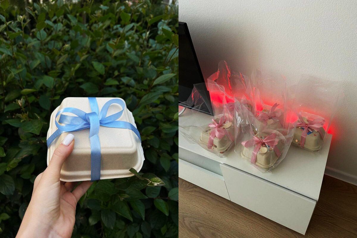 Кто-то использует прозрачные коробочки, крафтовые пакеты, добавляет милые прищепки к открыткам или сам разрисовывает боксы. Источник: личный архив Дарьи Потехиной📷
