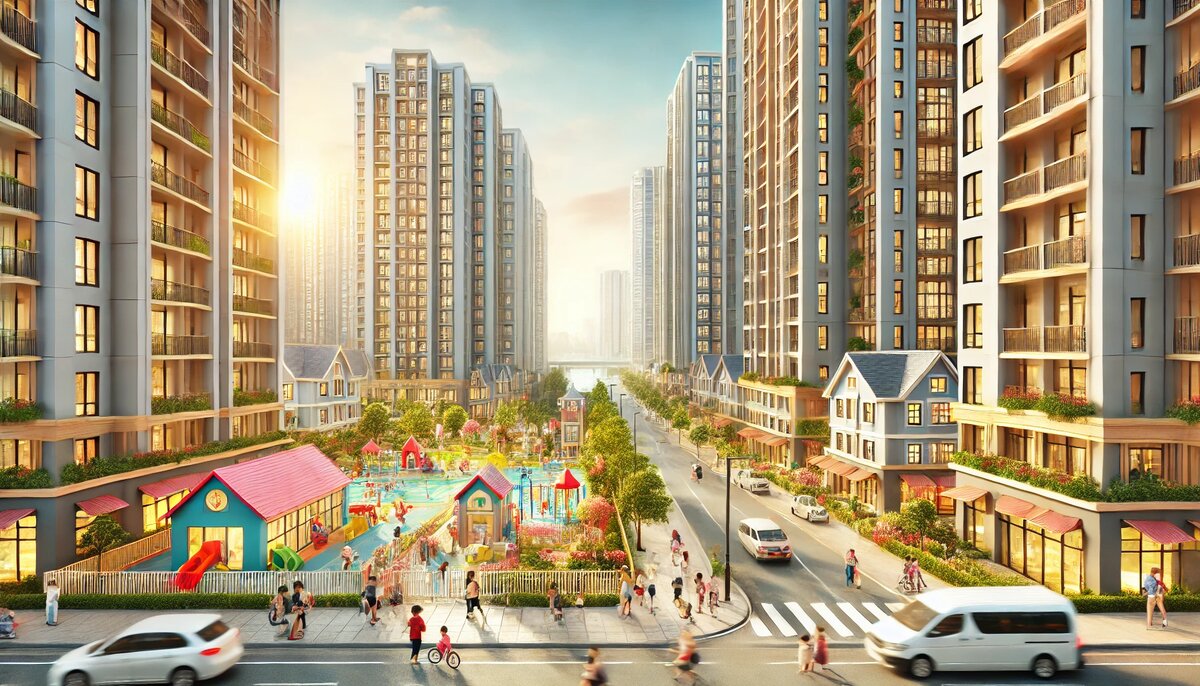  условиях ускоренного темпа жизни покупатели хотят иметь все необходимое рядом: детские сады, школы, магазины, спортзалы.