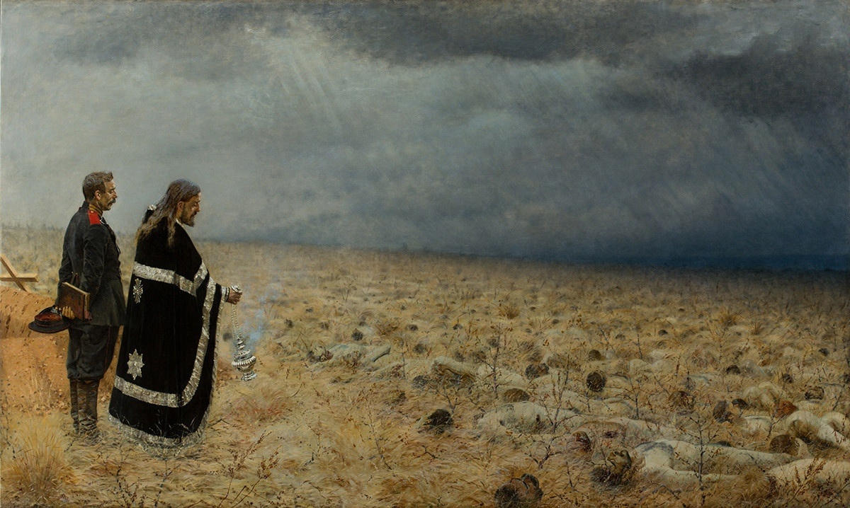Верещагин Василий "Побеждённые. Панихида", 1878-1879