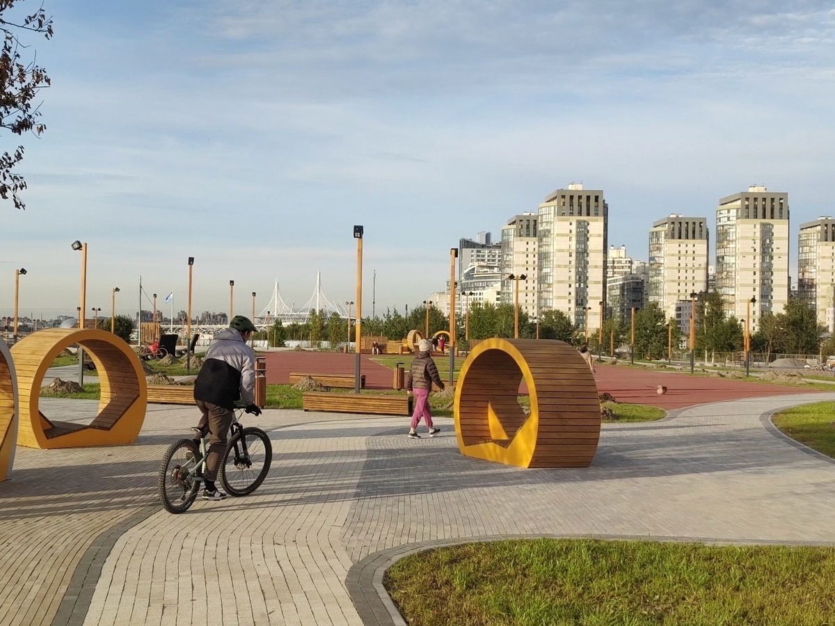 Фотография Линейного парка «после» благоустройства. 