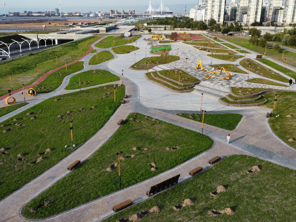 Фотография Линейного парка «после» благоустройства. 
