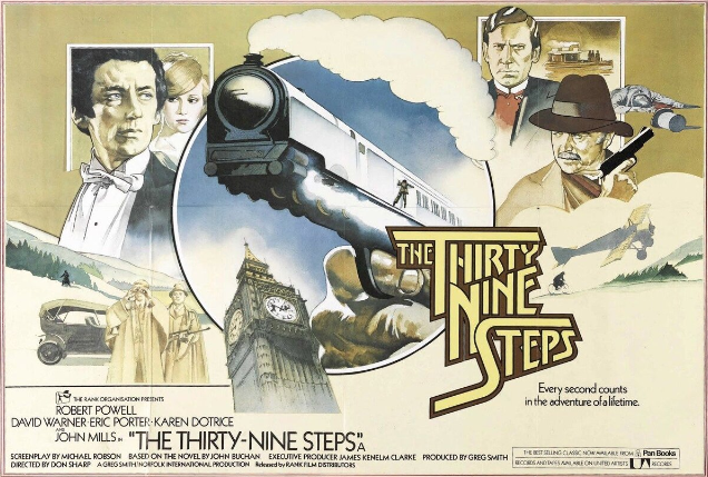 Афиша к фильму "Тридцать девять ступенек" (1978)