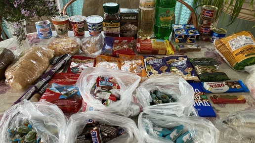 Продуктовые покупки в Магните, на почте🍞🥐🍡🍫🍬🍩🍪🧃