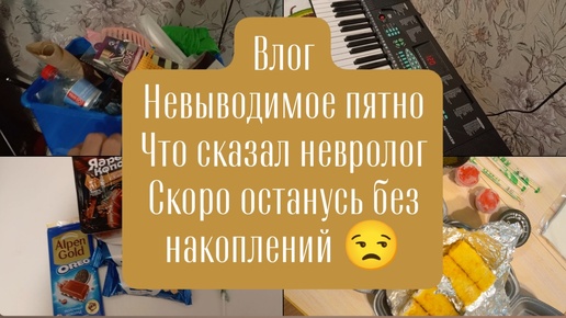 Влог. Невыводимое пятно. Что сказал невролог. Остаюсь без накоплений...