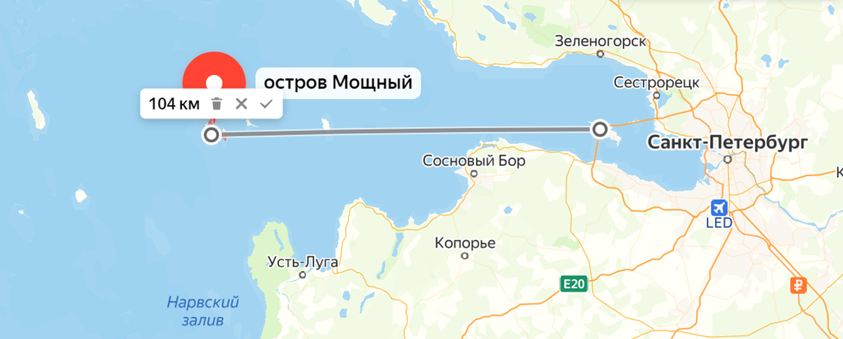 Кронштадт-Мощный. Яндекс.Карты