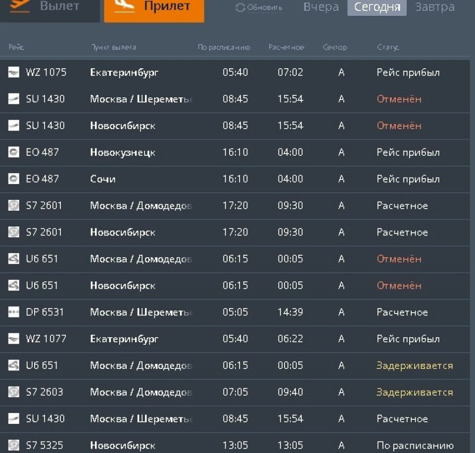    Задержка рейсов. Источник: airaltay.ru