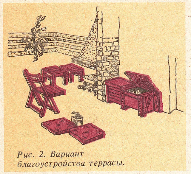 Вариант благоустройства террасы
