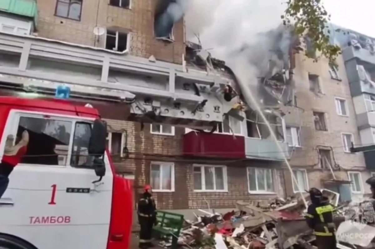    В Тамбовской области 2 этажа 5-этажки частично обрушились из-за взрыва газа