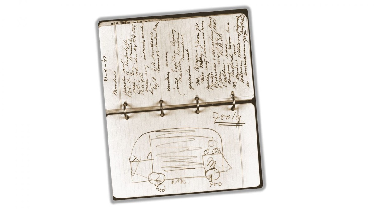 Вдохновленный бортовым автомобилем, который он увидел на заводе, он набросал проект квадратного утилитарного транспортного средства, построенного на шасси Beetle. Его первоначальный рисунок, датированный 23 апреля 1947 года, часто считается первой концепцией того, что впоследствии станет Type 2. Пон представлял его как многоцелевое транспортное средство, которое могло бы служить как пассажирским, так и грузовым транспортером.

Идея Пона была представлена ​​руководству Volkswagen, и инженеры компании начали работать над преобразованием его видения в функциональный прототип. Учитывая заднюю компоновку двигателя Type 1 (Beetle), серьезной проблемой было обеспечить, чтобы задняя часть грузовой платформы оставляла место для двигателя и вспомогательных устройств под ним.