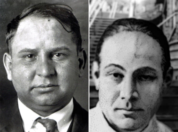 Слева Джузеппе «Джо Босс» Массерия, справа Сальваторе Маранцано